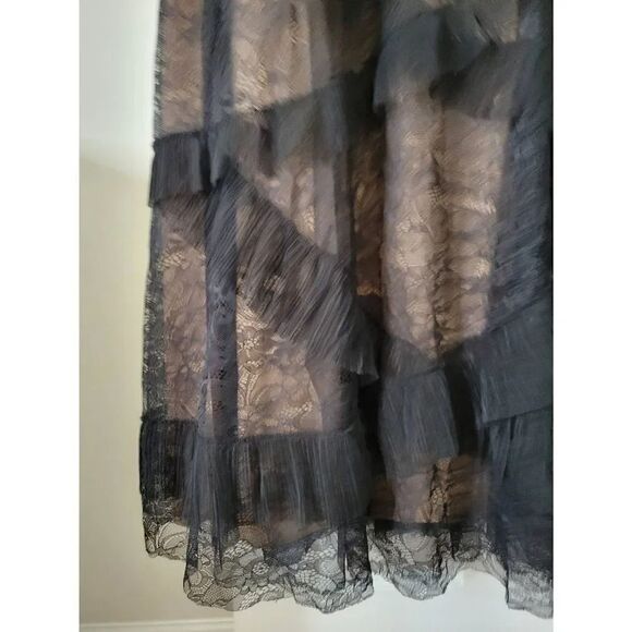 City chic maxi sexi ruffles black lace dress M/18 NWT - Picture 7 of 13